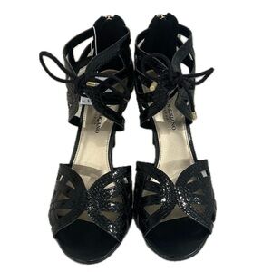 Christian Soriano, NWT for Payless  Women's Black Strappy Heels size 8.5